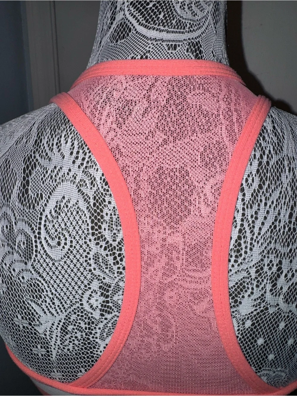 lululemon athletica Pink & Coral Striped Wrap Sports Bra